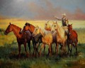 vaquero y sus caballos